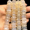 Natural Chalcedony Rondelle 12mm Faceted Drilled Beads | VS Clarity | 16 inch Loose Strand Jewelry Making