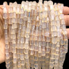 Natural Chalcedony Tube 7x4-5.5x5mm Plain Smooth Drilled Beads | VS Clarity | 14 inch Loose Strand Jewelry Making