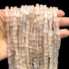Natural Chalcedony Tube 7x4-5.5x5mm Plain Smooth Drilled Beads | VS Clarity | 14 inch Loose Strand Jewelry Making