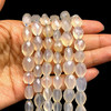 Natural Chalcedony Oval 9x8-14x10mm Briolette Drilled Beads | VS Clarity | 14.3 inch Loose Strand Jewelry Making