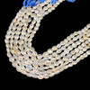 Natural Chalcedony Oval 9x8-14x10mm Briolette Drilled Beads | VS Clarity | 14.3 inch Loose Strand Jewelry Making