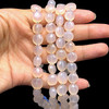 Natural Chalcedony Button 9.5-10.5mm Plain Smooth Drilled Beads | VS Clarity | 14.5 inch Loose Strand Jewelry Making