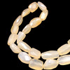 Natural Chalcedony Tumble 15x10-24x10mm Faceted Drilled Beads | VS Clarity | 14 inch Loose Strand Jewelry Making