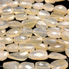 Natural Chalcedony Tumble 15x10-24x10mm Faceted Drilled Beads | VS Clarity | 14 inch Loose Strand Jewelry Making
