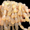 Natural Chalcedony Tumble 15x10-24x10mm Faceted Drilled Beads | VS Clarity | 14 inch Loose Strand Jewelry Making