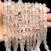 Natural Chalcedony Balloon 10x7-12x7mm Briolette Faceted Drilled Beads | VS Clarity | 15 inch Loose Strand Jewelry Making