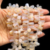 Chalcedony Gemstone 9x5-14x7mm Drop Plain Cut VS Clarity White Color Beads Strand