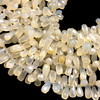 Chalcedony Gemstone 9x6-15x6mm Drop Facet Cut VS Clarity White Color Beads Strand
