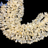 Chalcedony Gemstone 9x6-15x6mm Drop Facet Cut VS Clarity White Color Beads Strand