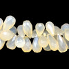 Natural Chalcedony Drop 13x7-19x11mm Faceted Drilled Beads | VS Clarity | 12 inch Loose Strand Jewelry Making