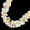 Chalcedony Gemstone 13x7-19x11mm Drop Facet Cut VS Clarity White Color Beads Strand