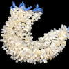 Chalcedony Gemstone 11x5mm Drop Facet Cut VS Clarity White Color Beads Strand
