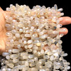 Chalcedony Gemstone 11x5mm Drop Facet Cut VS Clarity White Color Beads Strand
