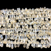 Chalcedony Gemstone 11x5mm Drop Facet Cut VS Clarity White Color Beads Strand