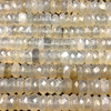 Natural Chalcedony Rondelle 12mm Faceted Drilled Beads | VS Clarity | 16 inch Loose Strand Jewelry Making