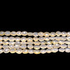 Chalcedony Gemstone 9x7-11x10mm Oval Facet Cut VS Clarity Cream Color Beads Strand