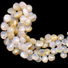 Chalcedony Gemstone 6x7-14x15mm Pear Facet Cut VS Clarity White Color Beads Strand