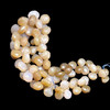 Chalcedony Gemstone 11x9-15x15mm Pear Facet Cut VS Clarity White Color Beads Strand