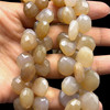 Natural Chalcedony Pear 11x9-15x15mm Faceted Drilled Beads | VS Clarity | 14 inch Loose Strand Jewelry Making