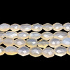 Chalcedony Mani Facet Cut VS Clarity Cream Color Gemstone Beads Strand