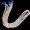 Chalcedony Mani Facet Cut VS Clarity Cream Color Gemstone Beads Strand