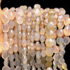 Natural Chalcedony Oval 21x11-10x10mm Briolette Drilled Beads | VS Clarity | 15 inch Loose Strand Jewelry Making
