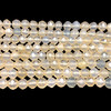 Chalcedony Gemstone 6mm Round Briolette Cut VS Clarity White Color Beads Strand