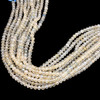 Chalcedony Gemstone 6mm Round Facet Cut VS Clarity White Color Beads Strand