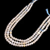 Chalcedony Gemstone 7mm Round Facet Cut VS Clarity White Color Beads Strand