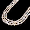 Chalcedony Gemstone 7mm Round Facet Cut VS Clarity White Color Beads Strand