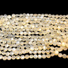 Chalcedony Gemstone 9mm Mani Facet Cut VS Clarity White Color Beads Strand