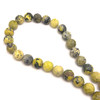 Natural Unakite Gemstone Ball 14mm Briolette Facet Cut Beads | VS Clarity Olive Color | Statement Necklace Beads