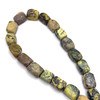 Natural Unakite Gemstone Tumble 20x11mm Plain Smooth Cut Beads | SI Clarity Olive Color | Boho Jewelry Beads