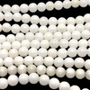 Agate Beads Strand 6mm Ball Plain Cut VS Clarity White Color Gemstone