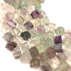 Fluorite Gemstone 10.5 mm Cube Plain Cut SI Clarity Pista Green Color Beads Strand