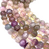 Fluorite Gemstone 12x10 mm Pumpkin Plain Cut SI Clarity Pista Green Color Beads Strand