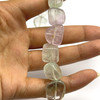 Fluorite Gemstone 13x8-13x15 mm Tumble Plain Cut SI Clarity Multi Color Beads Strand
