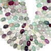 Fluorite 14.5X10 mm Pumpkin Plain Cut SI Clarity Multi Color Gemstone Beads Strand