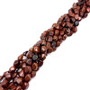 Obsidian Semiprecious Variant Size Tumble Plain Cut VS Clarity Mahogany Color Loose Gemstone