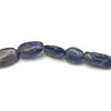 Natural Iolite Gemstone Beads | Mani Plain Smooth SI Clarity | 8x7-13x8mm Zaffre Blue Color 17 Inch Loose Strand Jewelry Making
