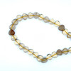 Natural Rutile Gemstone Heart 10mm Plain Smooth Drilled Beads | Light Brown Color SI Clarity | 16 Inch Loose Bead Strand