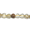 Natural Rutile Gemstone Heart 10mm Plain Smooth Drilled Beads | Light Brown Color SI Clarity | 16 Inch Loose Bead Strand
