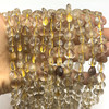 Natural Rutile Gemstone Heart 10mm Plain Smooth Drilled Beads | Light Brown Color SI Clarity | 16 Inch Loose Bead Strand