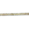 Natural Rutile Gemstone Rondelle 9.2mm Plain Smooth Drilled Beads | Gold Crystal Color SI Clarity | 15 Inch Loose Bead Strand