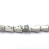 Howlite Gemstone 10x8mm Cone Plain Cut VS Clarity White Color Beads Strand