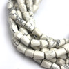 Howlite Gemstone 10x8mm Cone Plain Cut VS Clarity White Color Beads Strand