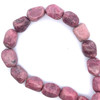 Rhodonite Gemstone Tumble Plain Smooth Beads | 20x12mm Dusty Pink VS Clarity | Loose Bead Strand Jewelry Making