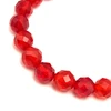 Glass Beads Strand 10mm Ball Facet Cut VS Clarity Red Color Jewelry Making