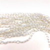 Glass Beads Strand 9.5x6.5mm Mani Facet Cut VS Clarity White Color Jewelry Making