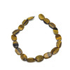 Tiger's Eye Gemstone Beads Strand 21x15 mm Mani Plain Cut VS Clarity Brownish Yellow Color Birthstone Jewelry Making
